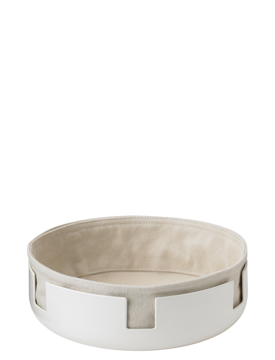 Luna Brotschale soft white - Maße: 21,5 x 21,5 x 7 cm - von Stelton