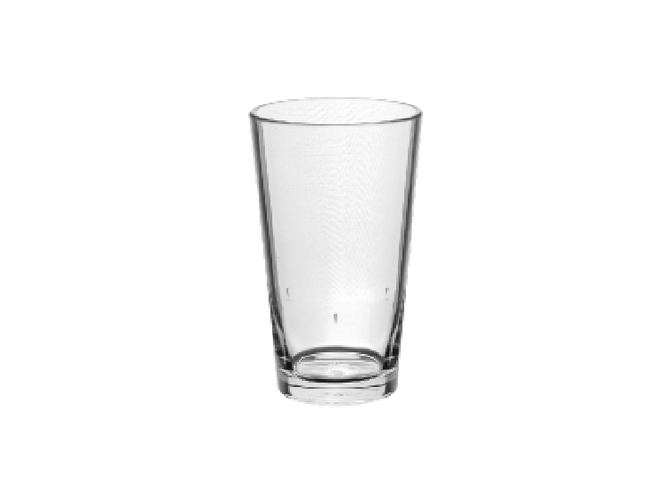 Roltex Longdrinkglas Tao 44cl aus unzerbrechlichem, glasklarem Kunststoff, 85 - 61 mm Durchmesser, BPA-freie Materialien