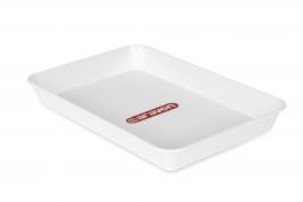 Serviertablett BASIC, Farbe: weiß, mit hohem Rand, Maße: 200 x 150 x 40 mm