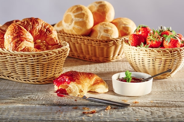 Korb, rund Ø 16 cm, H: 8 cm Polypropylen, hellbeige -PROFI LINE- spülmaschinengeeignet bruchsicher stapelbar