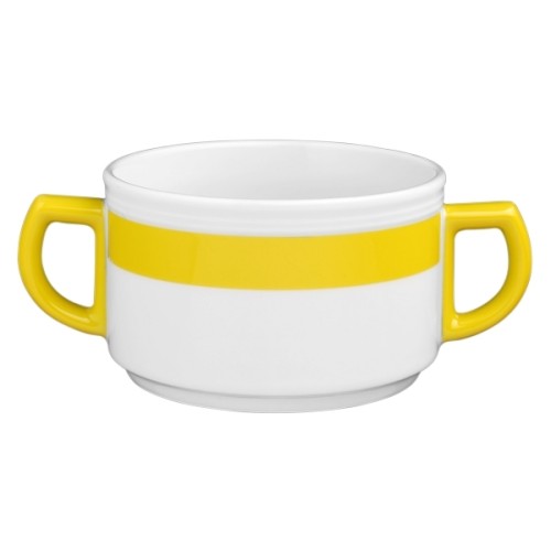 Seltmann Obere zur Suppentasse 0,35 l, Form: Vitalis, Dekor: 34928 gelbes Band