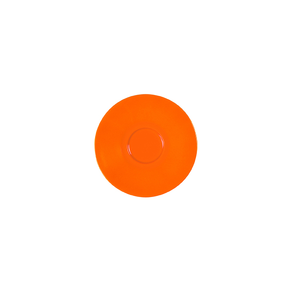 Untertasse 12 cm - Form: Table Selection - Dekor, 79922 orange - aus Porzellan. Hersteller:, Eschenbach. "Made in Germany".