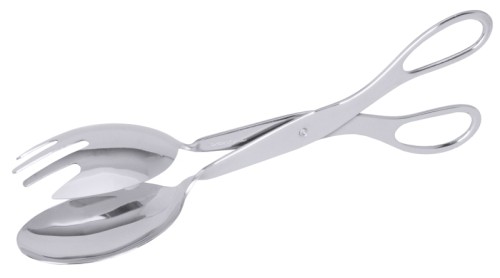 Salatzange aus Edelstahl 18/10, hochglänzend, fugenlos Länge: 25 cm