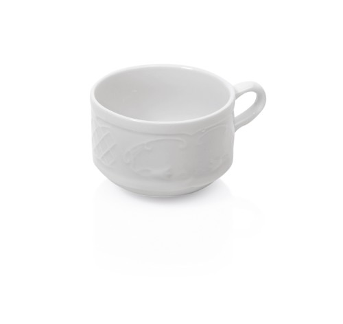 Obertasse SERIE BAVARIA. Porzellan, › mit Dekorrand› hervorragend für traditionelles,