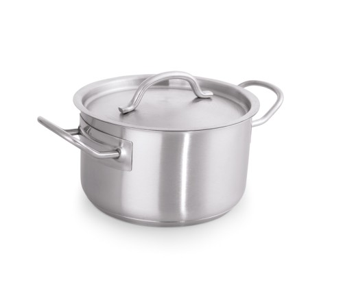 Bratentopf mit Deckel GROSSKÜCHENGESCHIRR SERIE 5300. Chromnickelstahl, › geeignet für