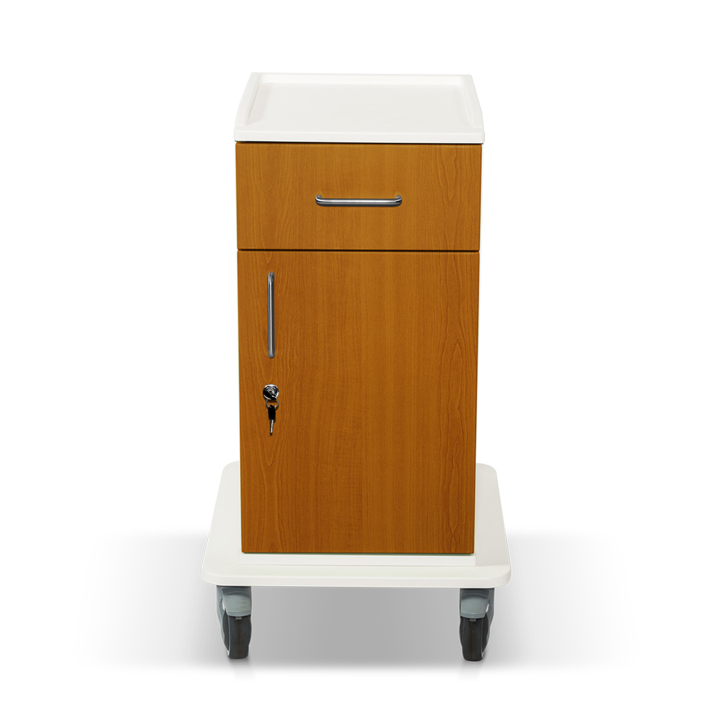 ETHERNASOLID® MULTICART Arbeitswagen T14 mit Schublade und Drehtür, Kirsche