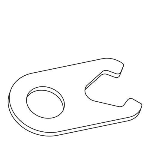 Original Gabel für 527 steel, Maße: 100 x 180 x 1 mm