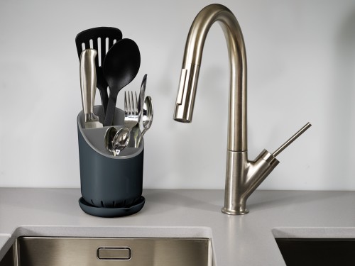 Joseph Joseph Dock - Besteck-Abtropfbehälter - dunkelgrau