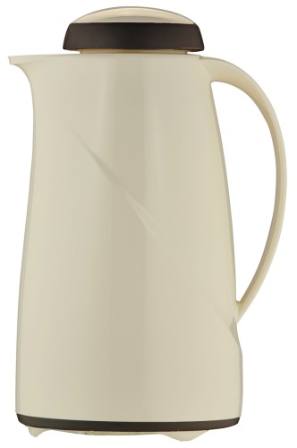 Helios Isolierkanne WAVE S+, Inhalt: 1,0 Liter, Farbe: vanille, Kunststoff, Drehverschluß, Edelstahleinsatz, Höhe: 25,1 cm.