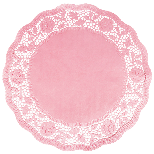 6 Tortenspitzen rund Ø 35 cm rosa von PAPSTAR