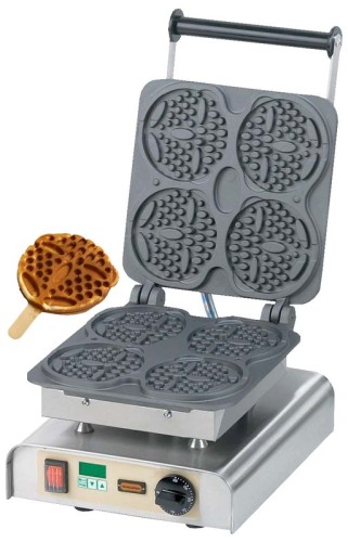 NEUMÄRKER Waffeleisen Bärchen am Stiel mit Digitaltimer, Aluminiumplatten beschichtet 310x340x250 mm