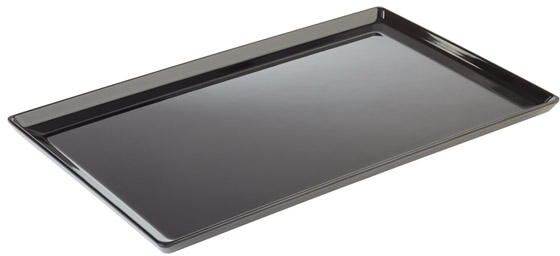 Tablett GN 1/1 -FLOAT- 53 x 32,5 cm, H: 3 cm Melamin, schwarz spülmaschinengeeignet stapelbar nicht mikrowellengeeignet