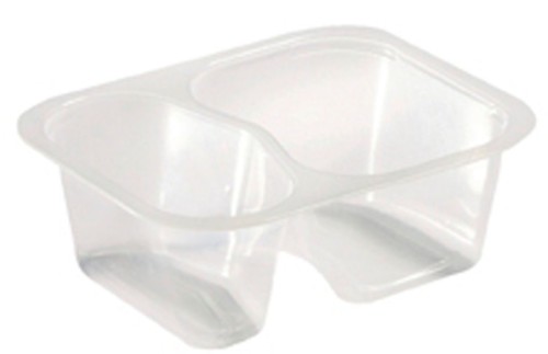 Duni PP-Schälchen 138 x 114 x 53 mm Transparent 2-Teilung, 480 Stk/Krt (1 x 480 Stk)