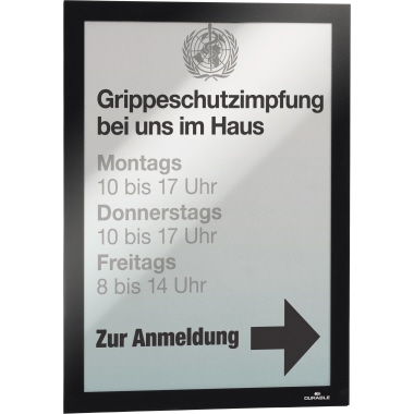 DURABLE Magnetrahmen DURAFRAME® DIN A4 schwarz 2 St./Pack.