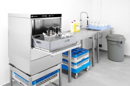 Geschirrspüler 40x40 - elektronische Steuerung, HENDI, 470x470x(H)710mm