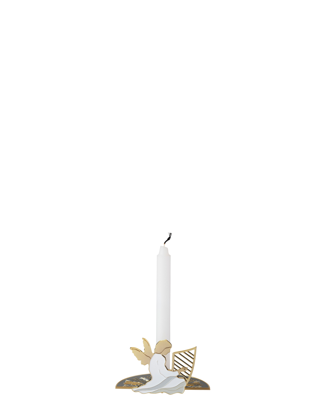 While Waiting Kerzenständer brushed brass - Maße: 8 x 6 x 5,5 cm - von Stelton