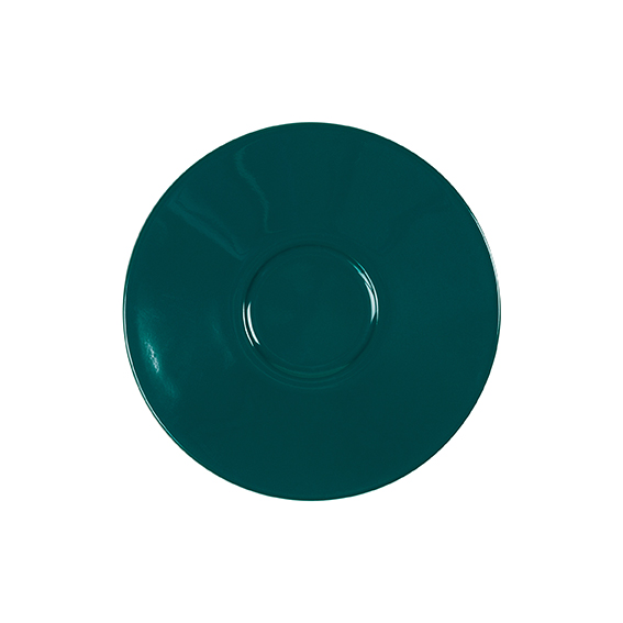 Untertasse 18 cm - Form: Table Selection - Dekor, 79933 türkisgrün - aus Porzellan. Hersteller:, Eschenbach. "Made in Germany".