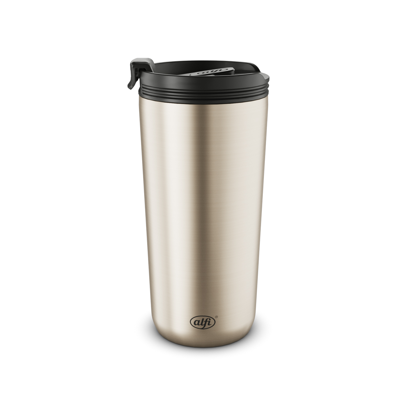 Isoliertrinkbecher IsoCoffeeMug champagne mat 0,4 l; isoliert durch doppelwandigen Edelstahl; absolut dicht; spülmaschinenfest bis 65°C