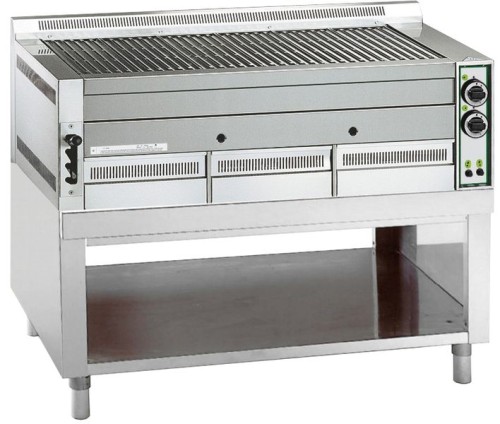 NEUMÄRKER Lavasteingrill 115 - Standgerät mit offenem Unterbau 1140x800x900 mm