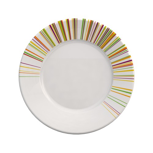 Ornamin Teller flach 123, Ø19,5cm Stäbchen