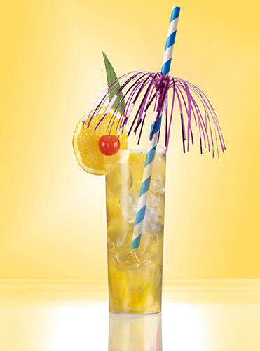 50 Trinkhalme, Papier Ø 6 mm · 20 cm blau/weiss "Fireworks" von PAPSTAR