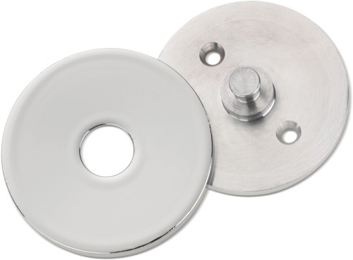 KELA Grundplatte Faro ABS-Kunststoff verchromt 2er Set 6,0cmØ