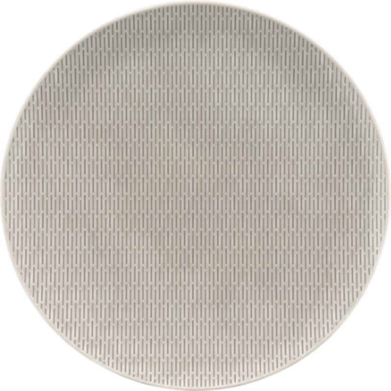Bauscher Teller aus der Kollektion scope glow gray, flach, coup, relief, 28 cm, aus Porzellan