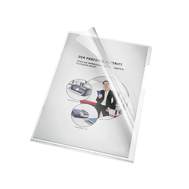 Bene Sichthülle DIN A4 oben, rechts offen dokumentenecht PVC/Hartfolie glasklar glänzend 100 St./Pack.