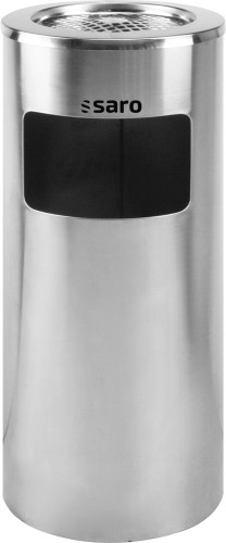 SARO Abfallsammler / Standascher Modell AF 202 AS - Material: Edelstahl - Herausnehmbarer Aschereinsatz - Herausnehmbarer verzinkter