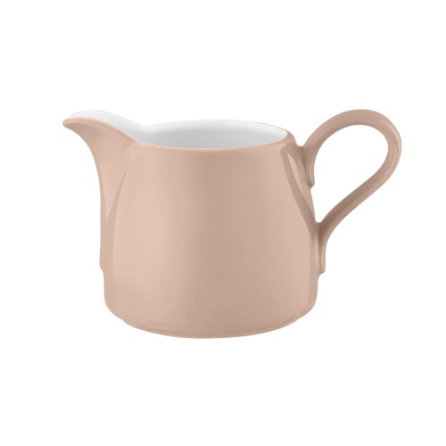 Seltmann Milchkännchen 0,26 l, rund, Form: Coup Fine Dining, Dekor: 57270 altrosa, hohe Kantenschlagfestigkeit, Made in Germany