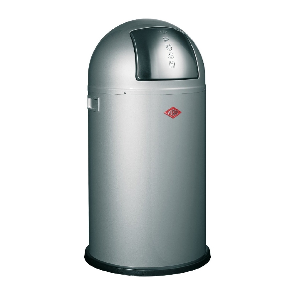 Wesco PUSHBOY , Inhalt: 50 Liter, Material: Hochwertiges Stahlblech pulverbes- schichtet, Einsatz: Edelstahl.