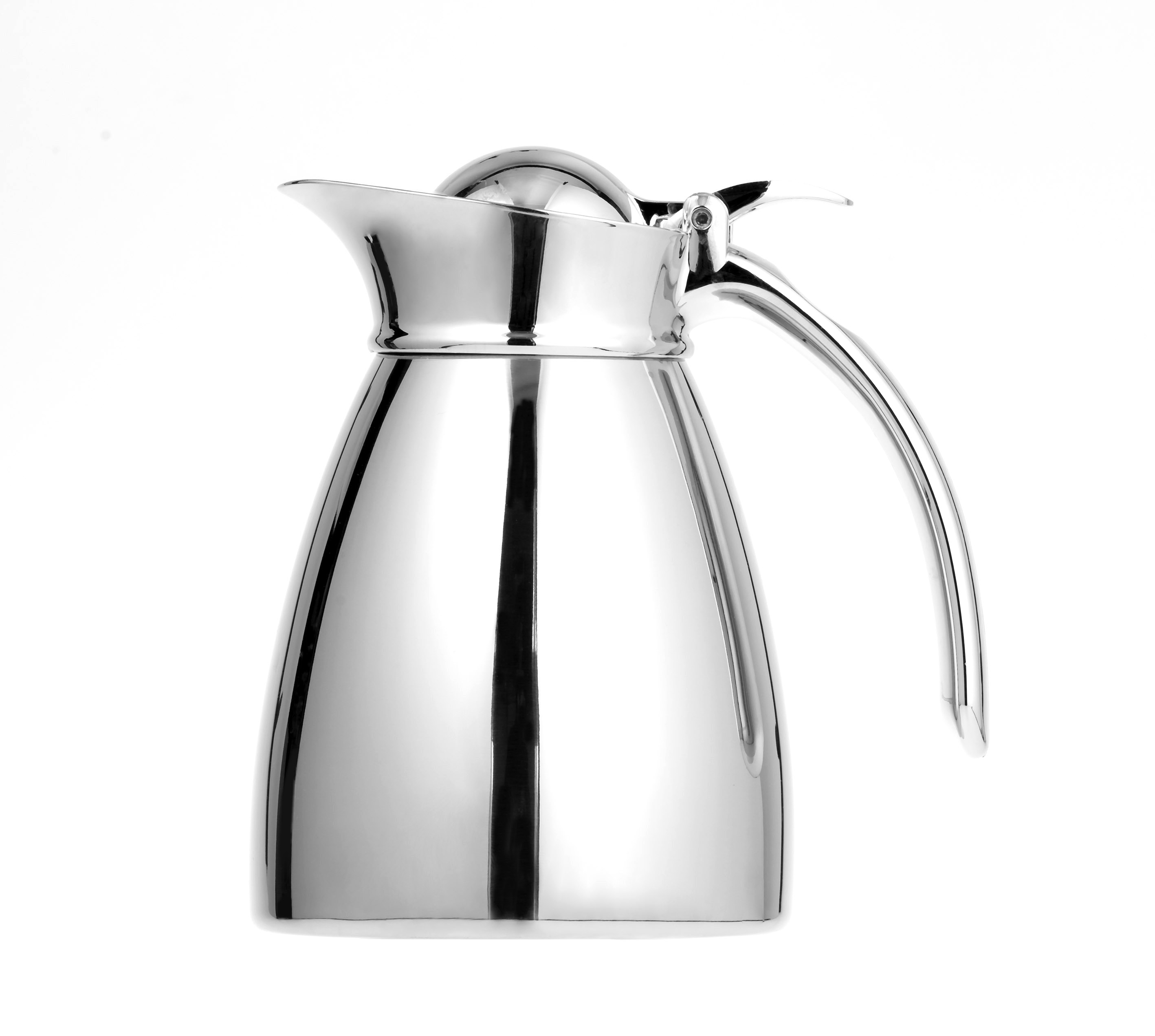 Isolierkanne EMPIRE, Inhalt: 0,6 Liter, Höhe: 148 mm, aus Edelstahl 18/10, doppelwandig, unzerbrechlich, spülmaschinengeeignet.