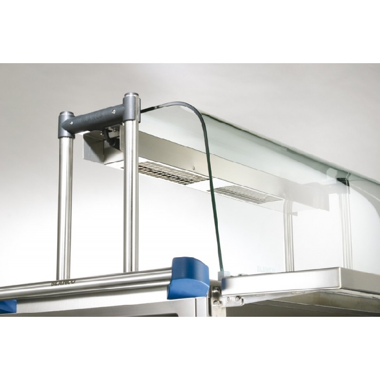 Blanco Hustenschutz für SAW2 mit Wärmeboard gebogen  Kundenseitig bis zur Abdeckung heruntergeführt oder kundenseitig mit