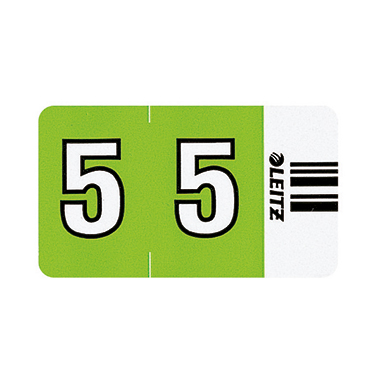 Leitz Ziffernsignal Orgacolor® Orgacolor® Registratursystem selbstklebend Papier grün 5
