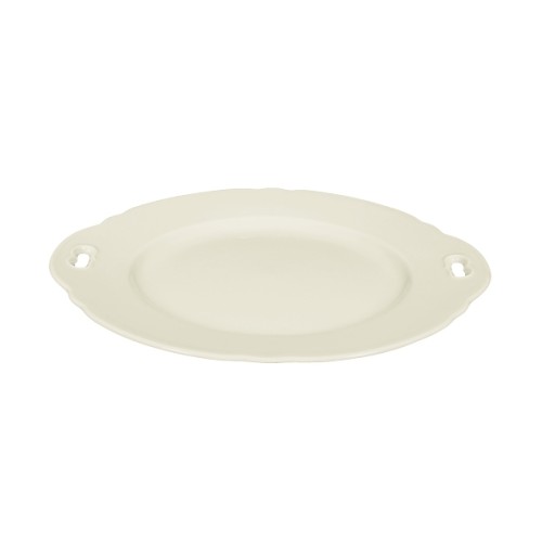 Seltmann Kuchenplatte mit Griff 27 cm Fahne, Form: Marieluise, Glasur: elfenbein, Dekor: 00003