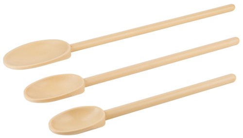 Exoglass-Kochlöffel aus braunem, bruchfestem Exoglass, sehr robust, hitzeresistent bis +220C, tiefe runde Löffelform