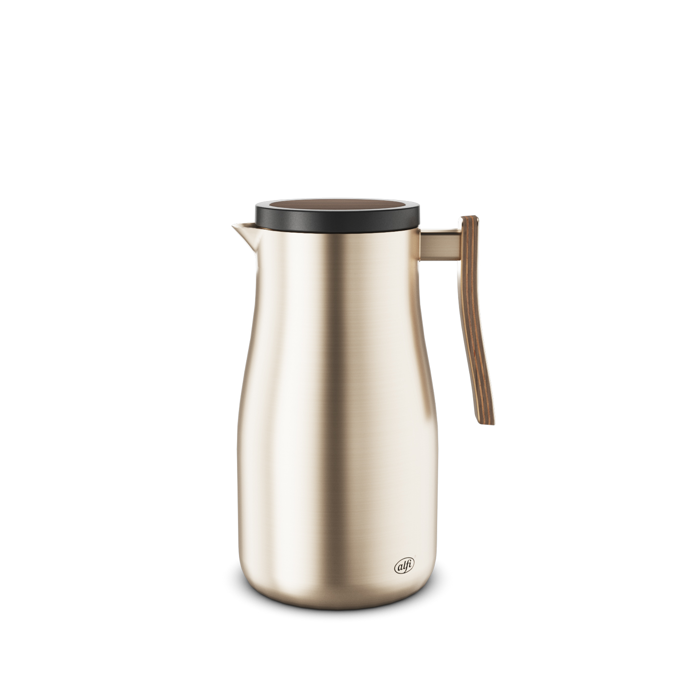 Isolierkanne Studio Allure; Isolierleistung hält 12 h heiß und 24 h kalt; Isoliert durch doppelwandigen Edelstahl; Handhabung durch