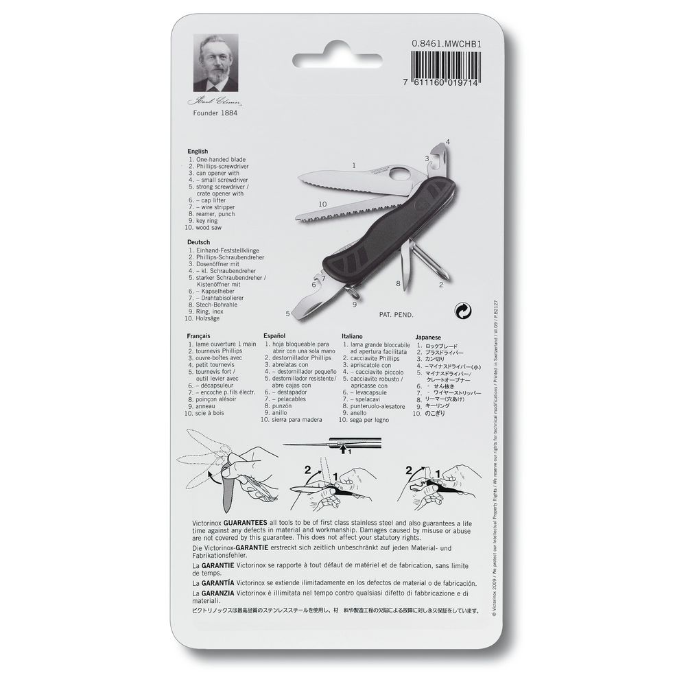 Victorinox Soldatenmesser 08, Feststell-Einhandklinge, grün in Blister