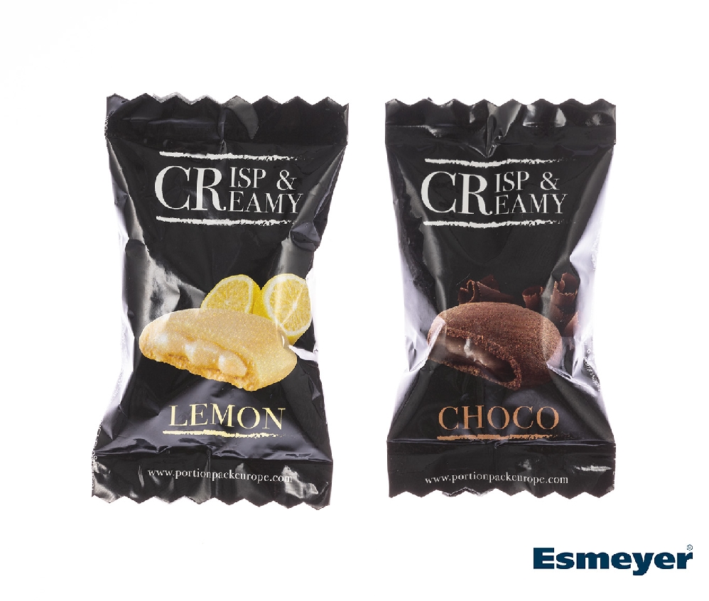 Minikekse Crisp & Creamy, 200 Stück im Mix, Mürbeteig mit Schokoladen- und Zitronencreme. Einzeln hygienisch verpackt.