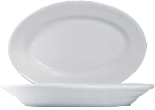 Tivoli Uni Platte oval 31cm * - weiß - Saturnia Porzellan