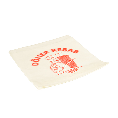 1000 Döner-Kebab-Tüten, Pergament-Ersatz 16 cm x 16 cm weiss fettdicht von PAPSTAR
