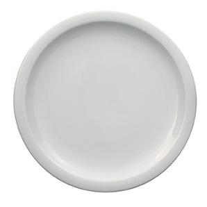 Teller flach 28 cm/Kuchenplatte - Form: Today -, weiss - aus Porzellan. Hersteller: Eschenbach., "Made in Germany".