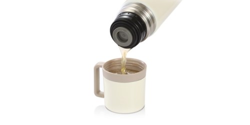 Isolierflasche mit Tasse CONSTANT CREAM 0,3 l, aus Edelstahl
