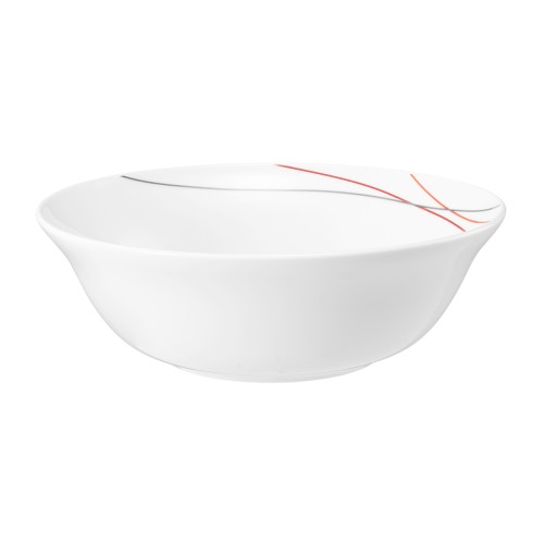 Seltmann Schüssel rund 24 cm, rund, Form: Community, Dekor: 57402 Red Line, hohe Kantenschlagfestigkeit, Made in Germany