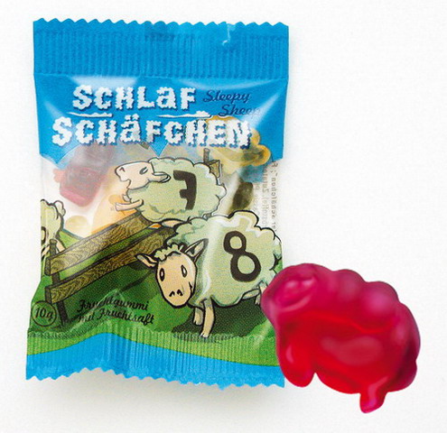 Hellma Fruchtgummi à 10 g Schlafschäfchen Inhalt: 100 Stk. Tütchen