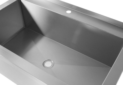 Einzelspültisch - geschweißt, Tiefe 700 mm, Becken 300 mm, HENDI, Profi Line, 1000x700x(H)850mm