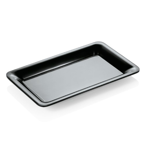 GN 1/4 Behälter, mit glattem Rand. Material: Melamin. Serie: GN 97. Inhalt in Litern: 0,5. Farbe: schwarz. Maße: Höhe: 20 mm