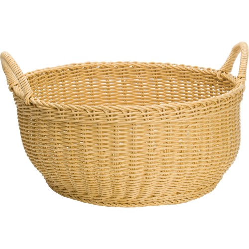 Westmark Füllkorb rund mit 2 Henkeln, Ø 42 x 19 cm, hellbeige