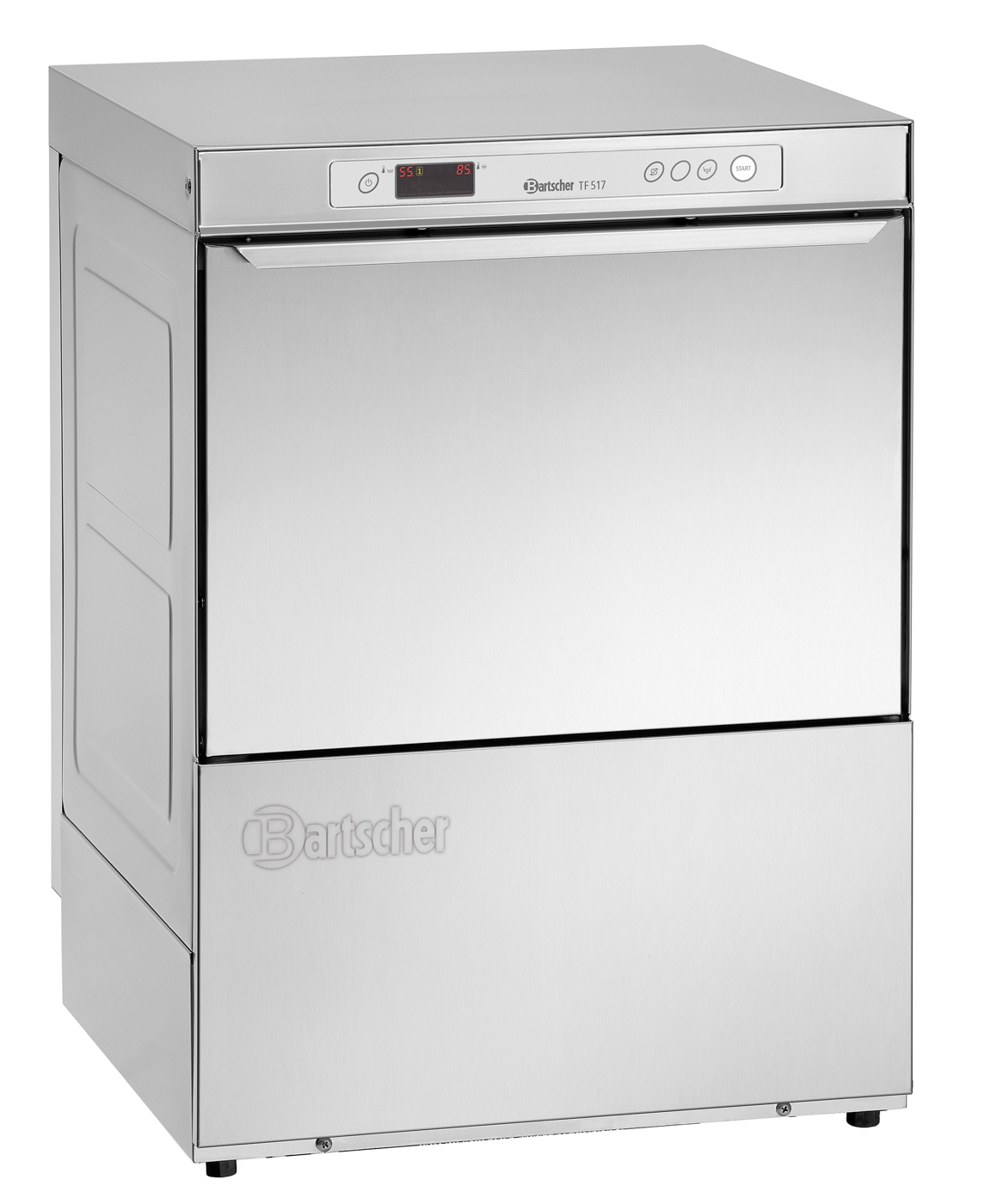 Bartscher Geschirrspülmaschine TF517 | Eigenschaften: Reinigungsfreundlicher Spülarm | Maße: 59,5 x 63 x 845 cm. Gewicht: 59 kg