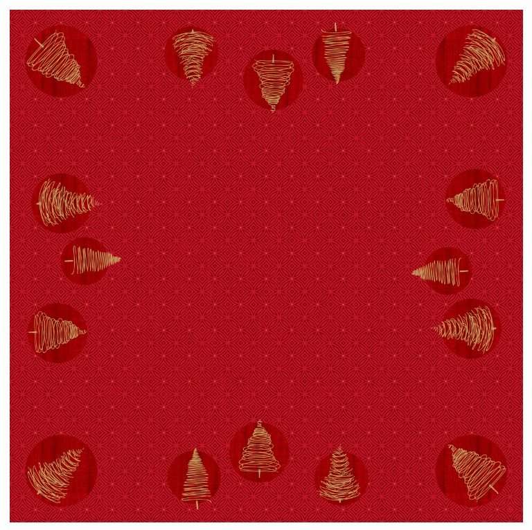 Duni Dunisilk®-Mitteldecke 84 x 84 cm ELEGANT TREES 100 Stk/Krt (5 x 20 Stk)